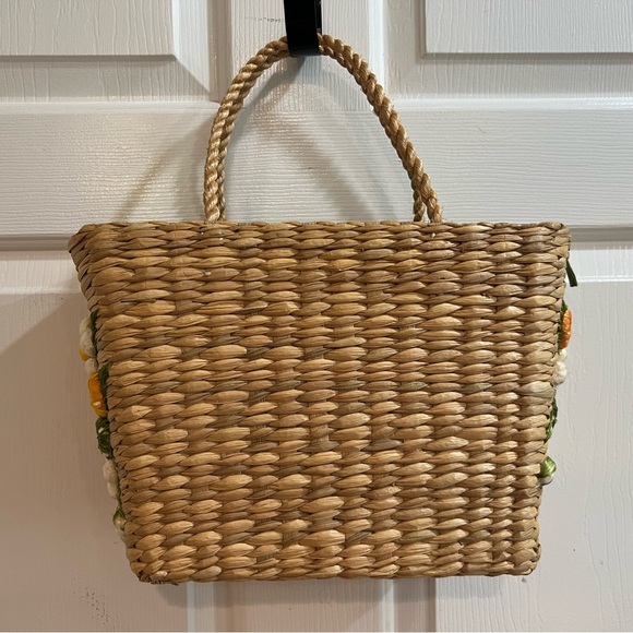 Vintage “Bags by Patricia” - handmade woven colorful 3D floral basket purse - Picture 2 of 8